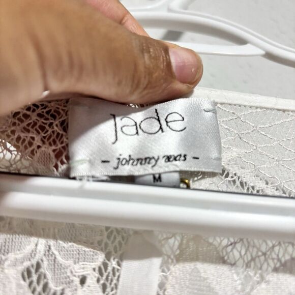 NWT Johnny Was Jade Cream Sawyer Lace Midi Dress Short Sleeve Boho Dress Medium - Picture 3 of 10